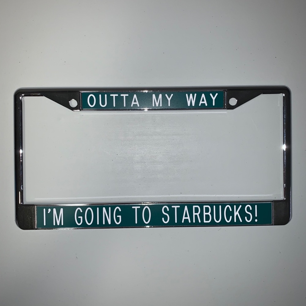 License Plate Frame Starbucks